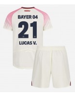 Bayer Leverkusen Lucas Vazquez #21 Vieraspaita Lasten 2025-26 Lyhythihainen (+ shortsit)